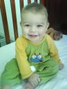 Joshua enjoying being in his cot (for once)
